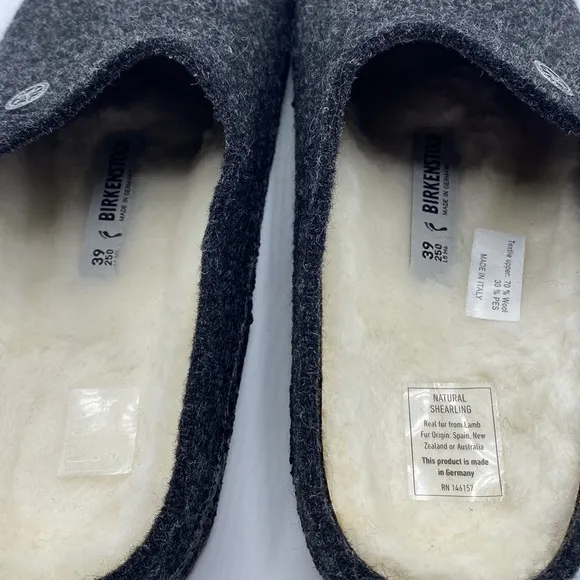 Birkenstock‎ Gray Wool Clogs