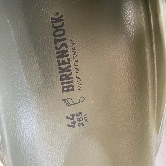 Birkenstock Green Mules with Adjustable Strap and Contoured Footbed
