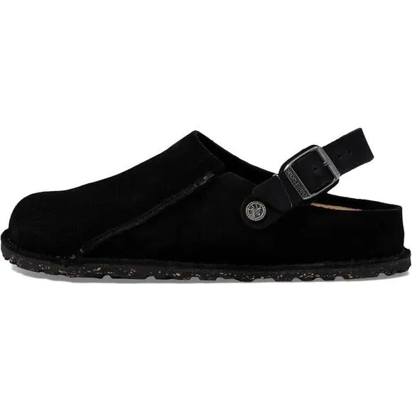 Birkenstock Lutry 365 Clogs Women's US 8-8.5 Black Suede Comfort Shoes FZP115