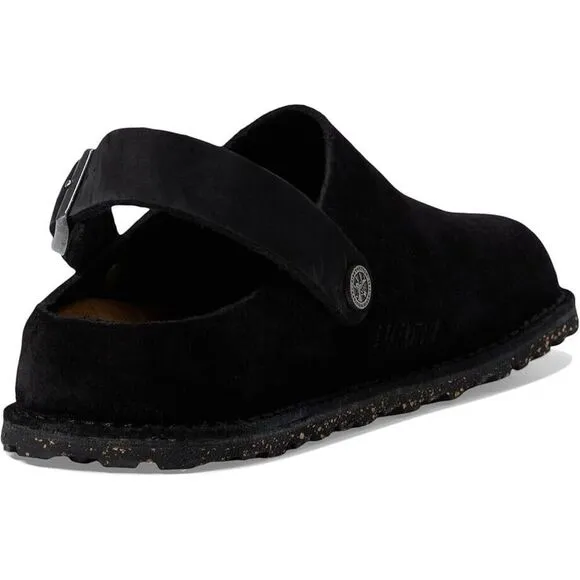 Birkenstock Lutry 365 Clogs Women's US 8-8.5 Black Suede Comfort Shoes FZP115