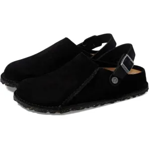 Birkenstock Lutry 365 Clogs Women's US 8-8.5 Black Suede Comfort Shoes FZP115