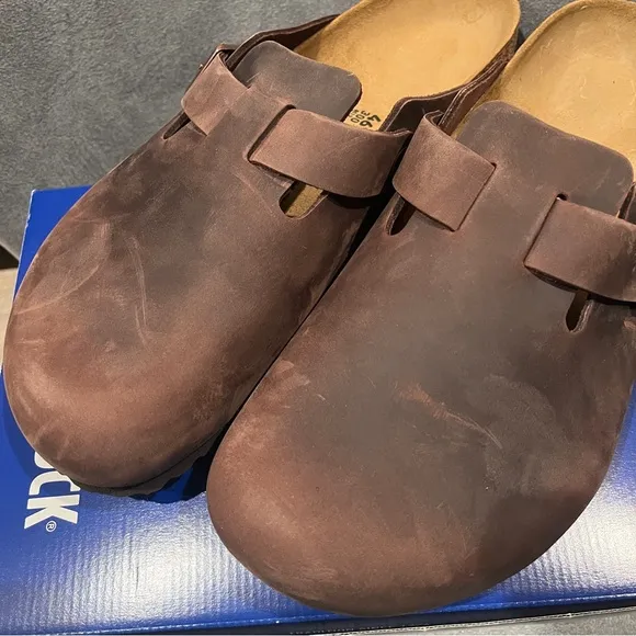 Birkenstock Men's Boston Clogs Oiled Leather Habana Size 46 EU 13 US