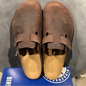Birkenstock Men's Boston Clogs Oiled Leather Habana Size 46 EU 13 US