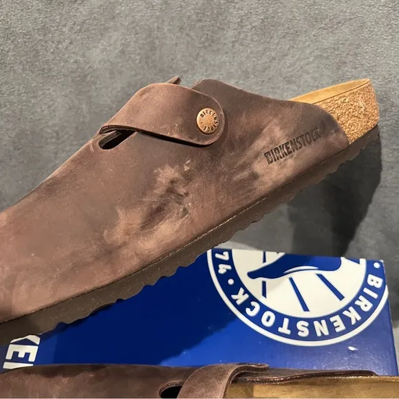 Birkenstock Men's Boston Clogs Oiled Leather Habana Size 46 EU 13 US