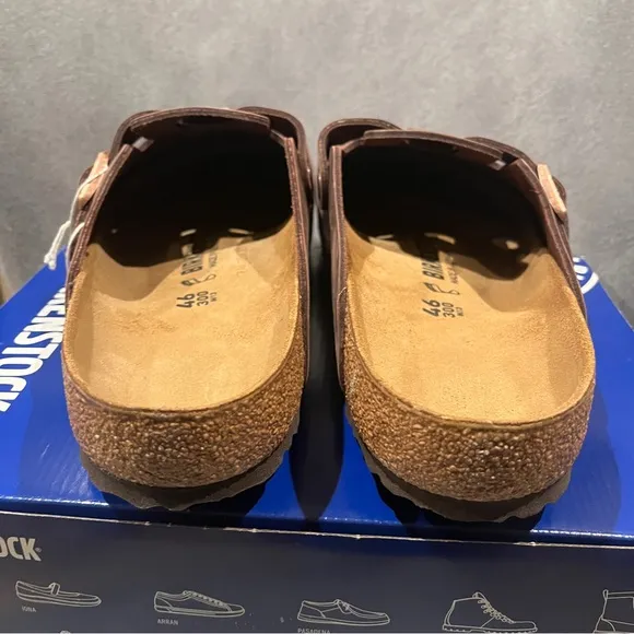 Birkenstock Men's Boston Clogs Oiled Leather Habana Size 46 EU 13 US