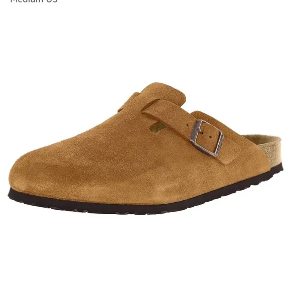 Birkenstock Men's Tan Suede Clogs