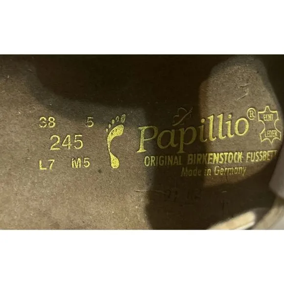 Birkenstock Papillio Women Comfort Shoes Us Size 7 Eu Size 38 Biege Leather