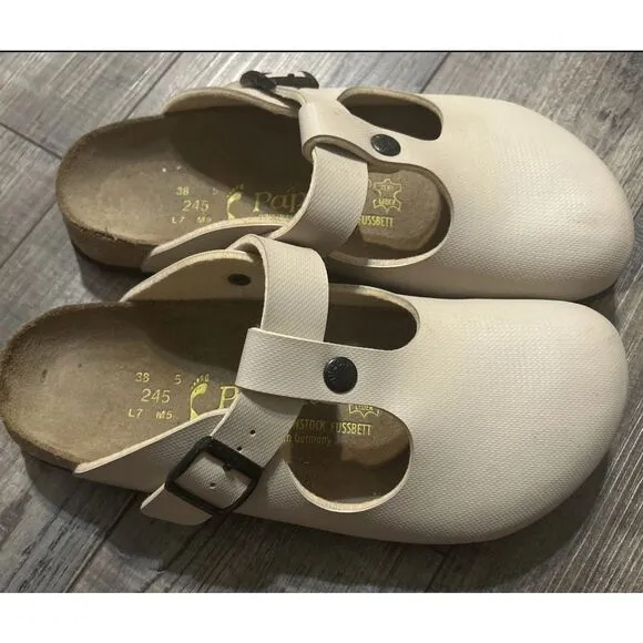 Birkenstock Papillio Women Comfort Shoes Us Size 7 Eu Size 38 Biege Leather