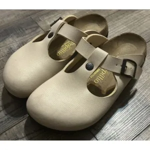 Birkenstock Papillio Women Comfort Shoes Us Size 7 Eu Size 38 Biege Leather