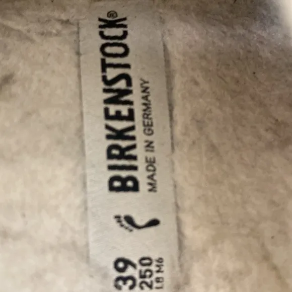 Birkenstock Pre-Owned Unisex Boston Suede Leather Shearling Fur Clog Size 39