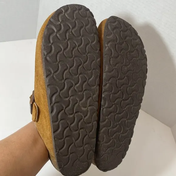 Birkenstock Pre-Owned Unisex Boston Suede Leather Shearling Fur Clog Size 39