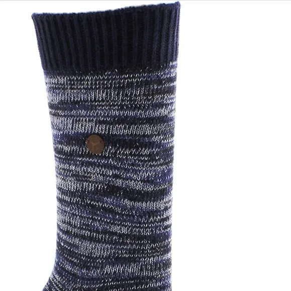 Birkenstock Roma Warm Comfortable Cotton Socks blue &amp; Brown 2 pack