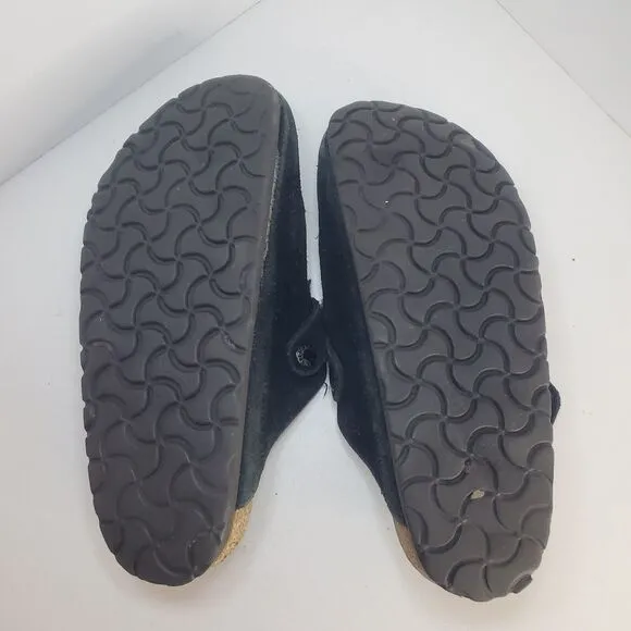 Birkenstock Shoes Womens 37 Boston Shearling Lined Mules Clogs Dark Green Suede
