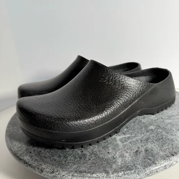 Birkenstock Super Birks Black EVA Rubber Clogs 41