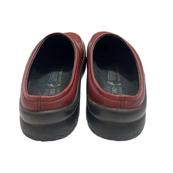 Birkenstock Tatami Shoes Burgundy Clog Mule 240 Quilted Leather Women Sz 6 Men 4