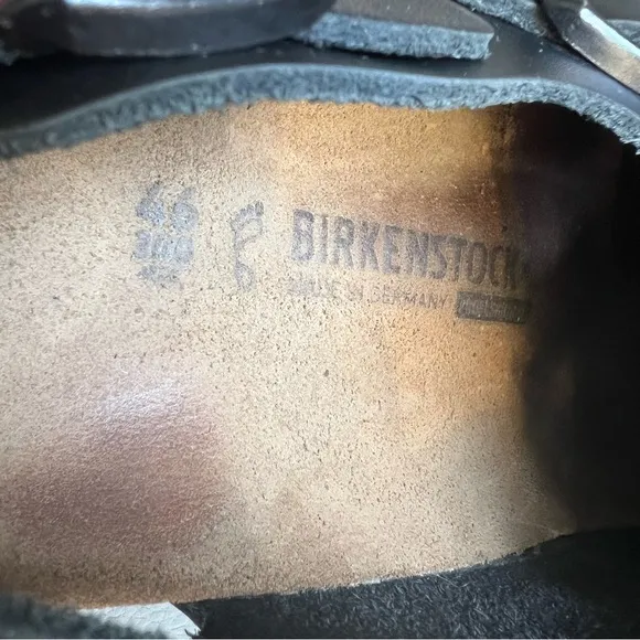 Birkenstock Tokio Leather Black Supergrip Men’s Clogs Sz 46 US 13 - 13.5 Comfort
