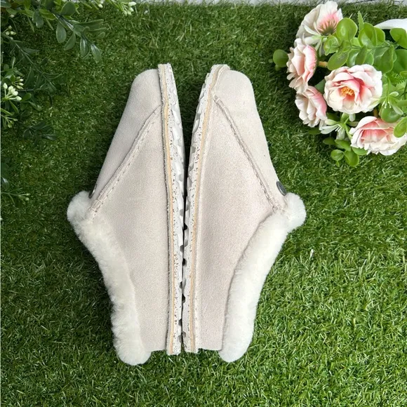 BirkenstockZermatt Premium Shearling Clogs Antique White/Natural Sz38 US 7-7.5