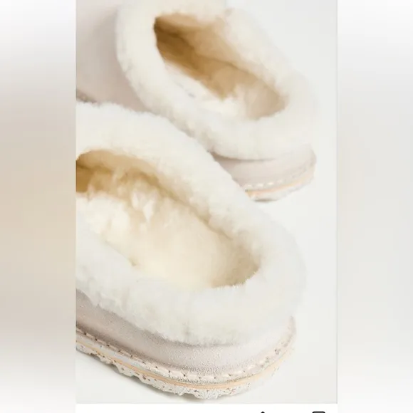 BirkenstockZermatt Premium Shearling Clogs Antique White/Natural Sz38 US 7-7.5