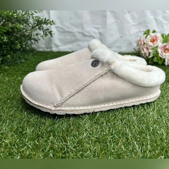 BirkenstockZermatt Premium Shearling Clogs Antique White/Natural Sz38 US 7-7.5