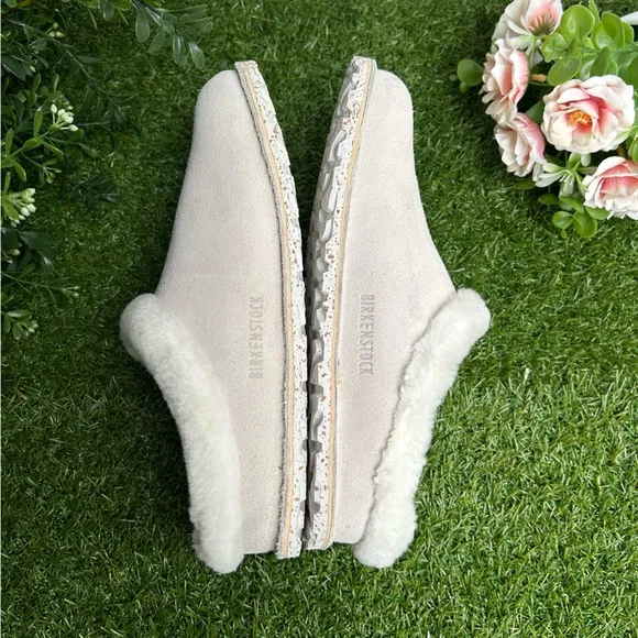 BirkenstockZermatt Premium Shearling Clogs Antique White/Natural Sz38 US 7-7.5