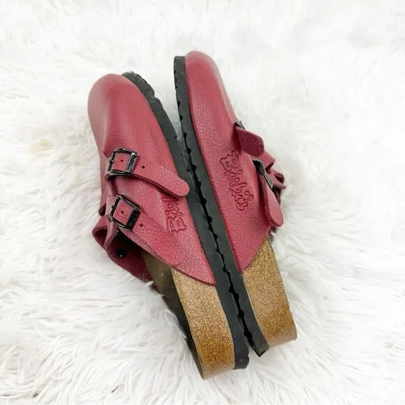 Birkis by Birkenstock Camden Closed Toe Dual Buckle Leather Clogs