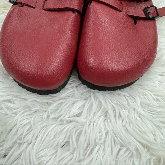 Birkis by Birkenstock Camden Closed Toe Dual Buckle Leather Clogs