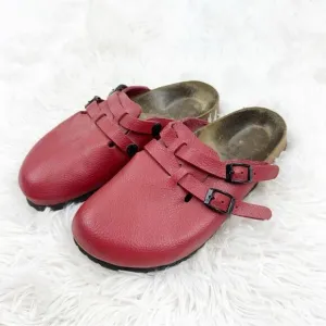 Birkis by Birkenstock Camden Closed Toe Dual Buckle Leather Clogs