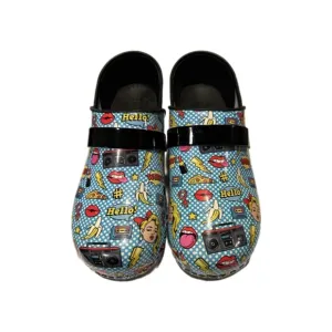 BJORK Andie Pop Art Leather Clog NWOT