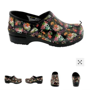Bjork Swedish Moa Skull Leather Medical Professional Mules/Clogs 7-7.5