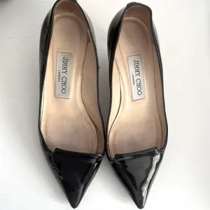 Black Jimmy Choo kitten heels