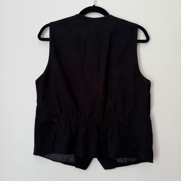 Black Tailored Suit Vest Made in Korea, size M