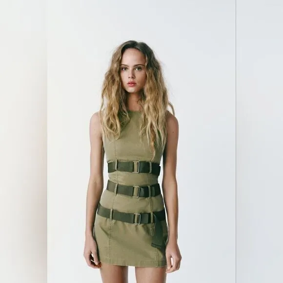 BLOGGERS FAV Zara BELTED WAXED DRESS