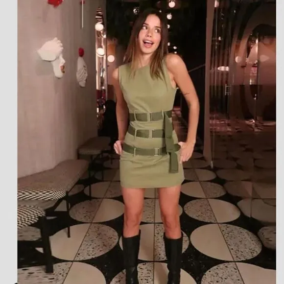 BLOGGERS FAV Zara BELTED WAXED DRESS