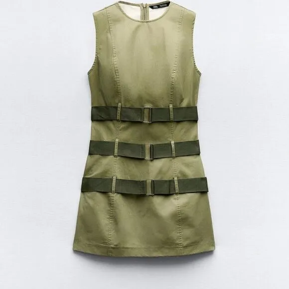 BLOGGERS FAV Zara BELTED WAXED DRESS