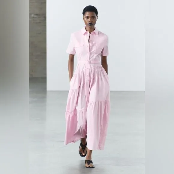 Bloggers fav zara COLLECTION POPLIN SHIRTDRESS