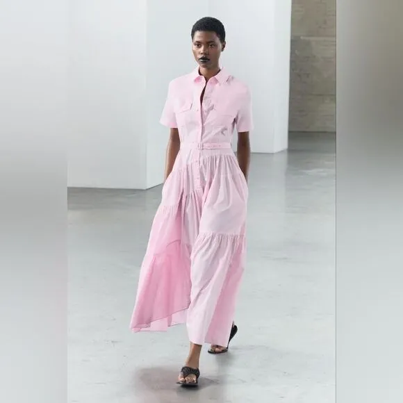 Bloggers fav zara COLLECTION POPLIN SHIRTDRESS