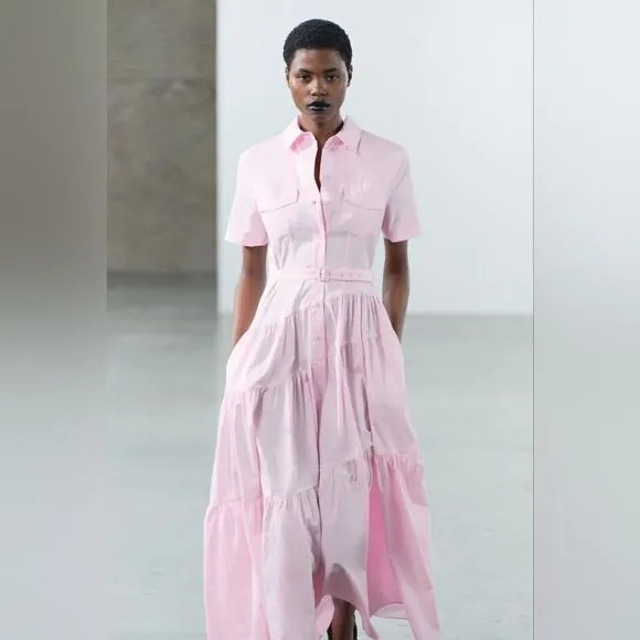 Bloggers fav zara COLLECTION POPLIN SHIRTDRESS
