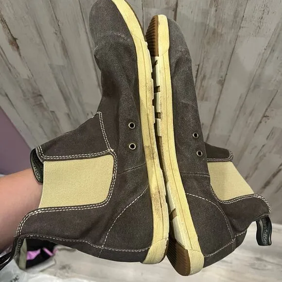 Blundstone Huckberry Brown Canvas Slip On Chelsea Boots Mens Size 13