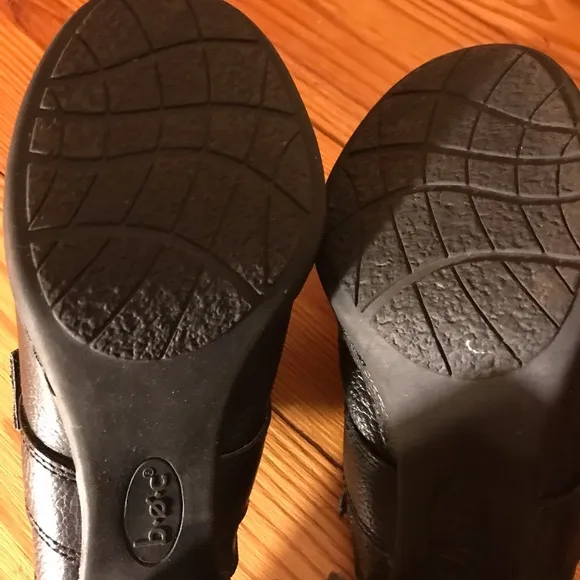 B.O.C. Black Leather Buckle Mule, EUC, 8/