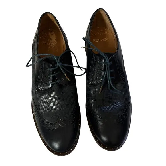 Bocage Carisey Wingtip Oxfords in Marine