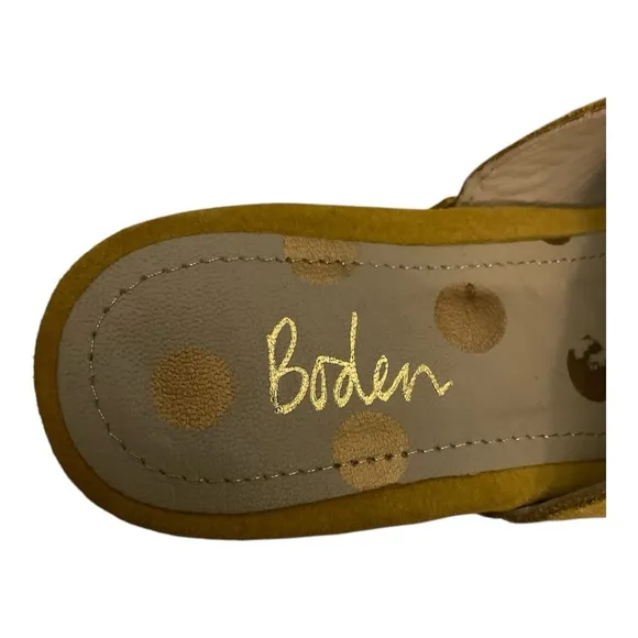 Boden Saffron Yellow Suede Claudette Clogs Size 39