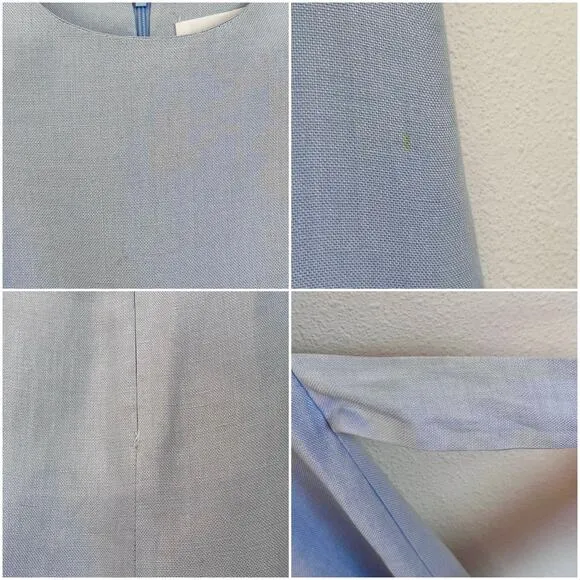 BONDI BORN Rhodes Blue Linen Sleeveless Maxi Wrap Dress // Size‎ Medium