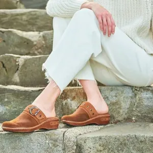 Born Banyan Suede Buckled Strap Suede Leather Clogs