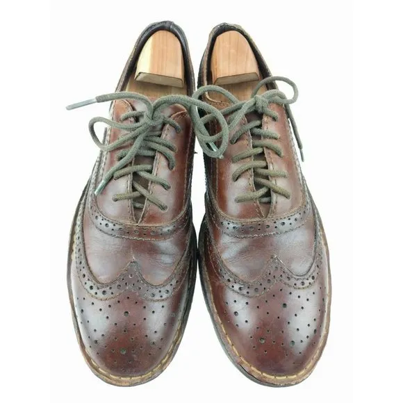 Born Brown Lace-Up Leather Brogue Wingtip 8.5