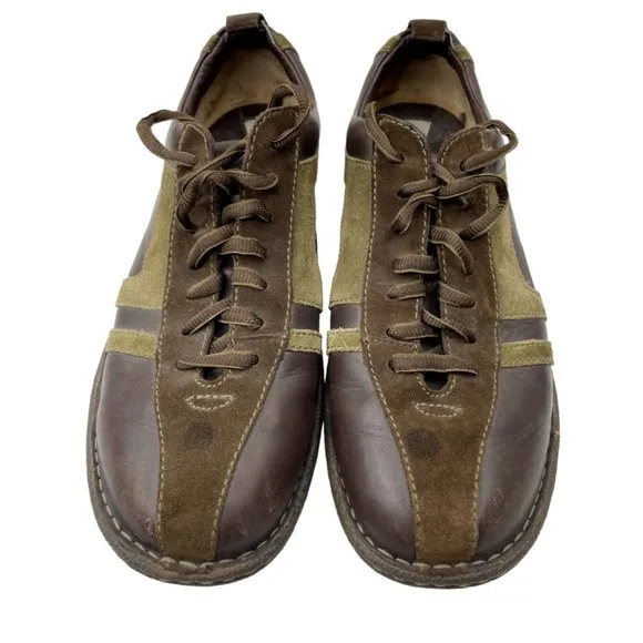 Born Men's Brown Leather Bicycle Toe Casual Oxfords Size 11