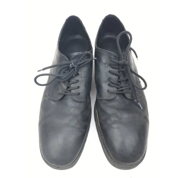 Born Mens Oxfords Shoes  Black Leather Lace Up Round Toe 13 M