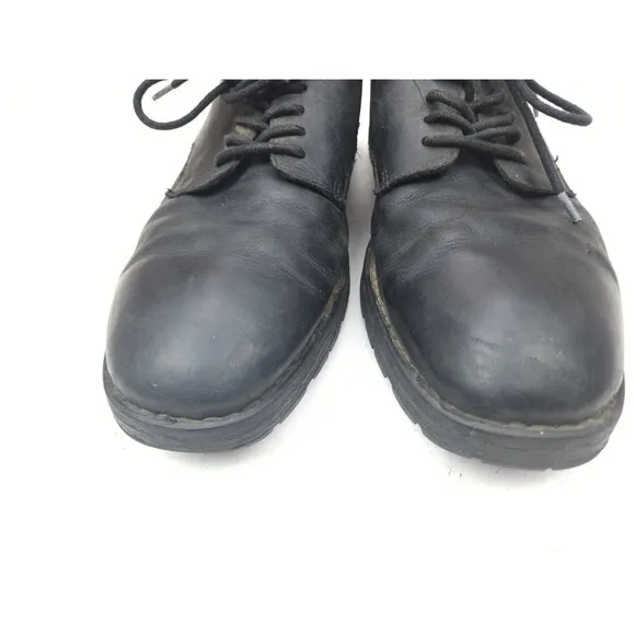 Born Mens Oxfords Shoes  Black Leather Lace Up Round Toe 13 M