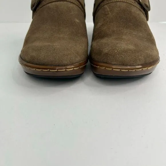 Born women's Banyan brown leather buckle strap comfort clogs size 10 (42)