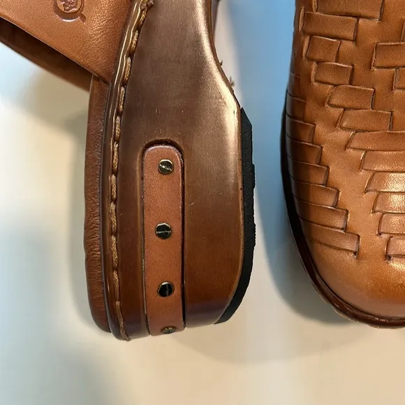 Born - Yucatán woven leather clogs, 8, natural