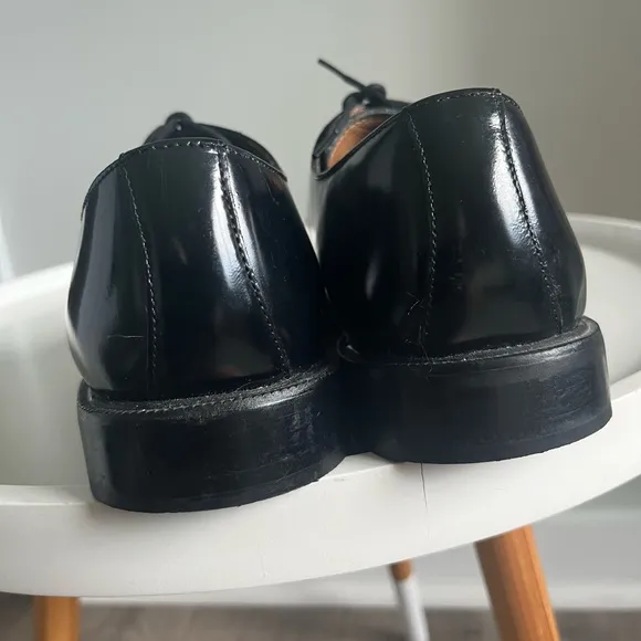 BOSTONIAN Classics First Flex Leather Cap Toe Black Oxfords Men's 8.5M